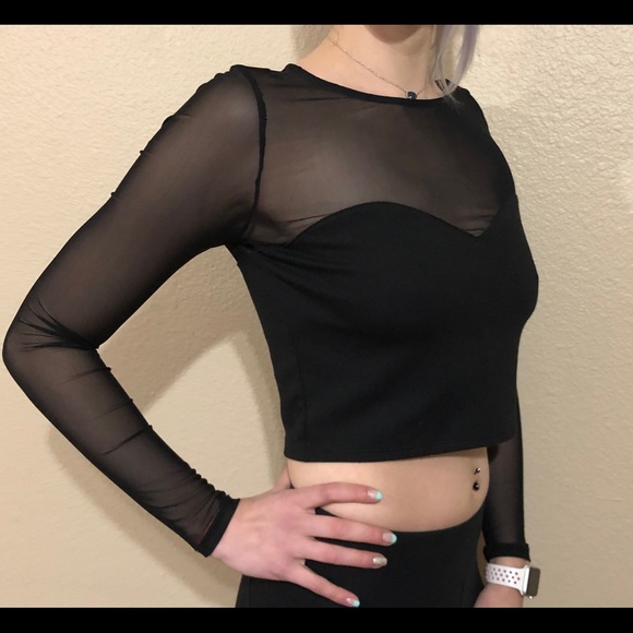Forever 21 Tops - Forever 21 Sheer Crop Top